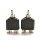 2x RCA Y Splitter Audio Video Plug Converter Male to 2 Female Cable Adapter ME