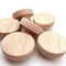 10X Home Accessory 50X25Mm Wooden Knob Wood Round Pull Knobs for Cabinet Dr C8R1