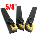 3PCS 5/8 inch Lathe Excircle Indexable Carbide Turning Tool Holder Set with
