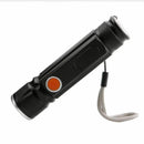 Multifunctional LED Flashlight USB Inside Rechargeable Battery Powerful  IRQ