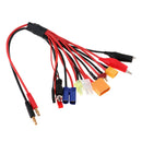 10 in 1 Charger Adapter Cable Support XT60 XT90 EC5 JST FUTABA JR Charge