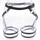 Sexy Heart Leg Garter Belt Anti-Slip Clips Elastic Punk Harness
