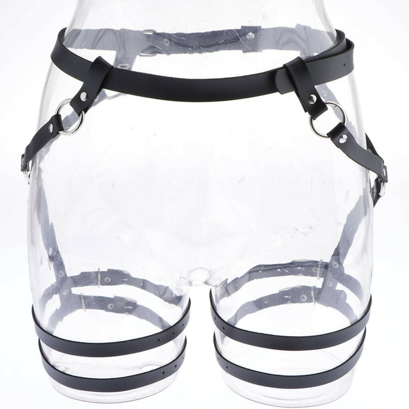 Sexy Heart Leg Garter Belt Anti-Slip Clips Elastic Punk Harness