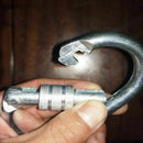 Carbon Steel Climbing Carabiner Screw Lock Hiking Rope For 25KN Clip . Hook L1H6