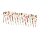 3X ANTI-STATIC DETANGLING SCALP MASSAGE HAIR COMB SHAMPOO COMB W/ FLOWER PRINTS