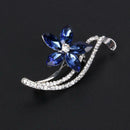 New Flower Rhinestone Crystal Women Wedding Party Jewelry Brooches Pin