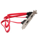 Computer Case Baffle 2 Port SATA to 2 ESATA External PCI Slot Cable Bracket