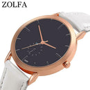 Lady Quartz Watch Fashion Casual Personality Elegant Watch w/ PU Leather Strap