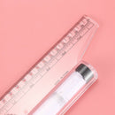 Multi-purpose Measuring Protractor Template Drawing Rolling Rule 30cm Z9N9