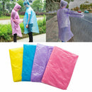 New Emergency Disposable Rain Coat Raincoats Hood Poncho Travel Hiking O4U9