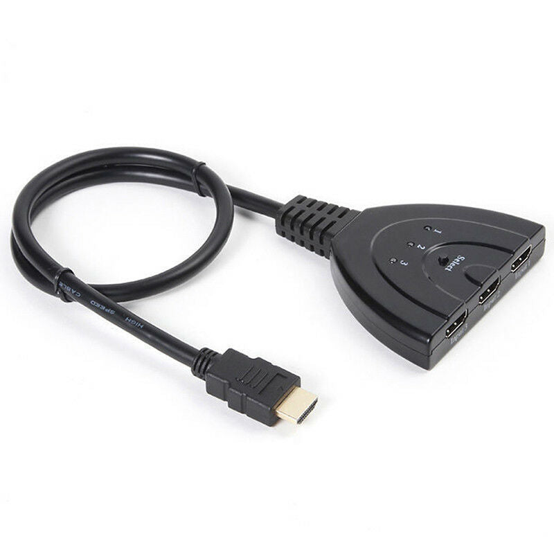 3 in 1 out HDMI Multi Display Auto Box Splitter 1080P HD Adapter Cable