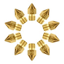 10pcs 30MM Length Extruder 1.75mm Throat Tube and 10pcs Brass Extruder Nozz