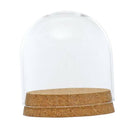 2pcs Cloche Jar Glass Cover Terrariums w/Wood Cork Dry Flower Vase