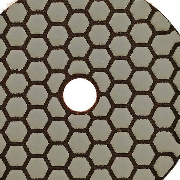 6Pcs 4 Inch /100Mm Grit #200 Diamond Flexible Dry Polishing Pad Granite & M F8N4