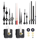 2 Sets Clock Motor Movement Silent Wall Clock Long Shaft Parts w/ Hanger