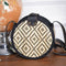 Pattern Hand-Woven Round Rattan Beach Single-Shoulder Cross-Body Bags NaturaB8L9