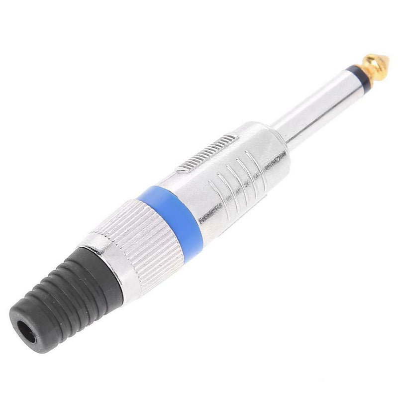 Mono 6.35mm 1/4 Inch Nickel Plated Male Tip Audio Sound Mic Jack Plug Conne A