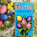 Tulips Easter Plaque Hanging Board Wall Art for Easter Day Home Supplies