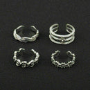 12Pcs/SET Fashion Retro Jewelry Adjustable Open Toe Ring Finger Foot_Rings G5U2