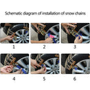 Car Steel X Shaped Truck Anti Skid Safe Tire Snow Chain Winter Strap Emergency