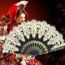 Womens Lace Fabric Silk Folding Spanish Flamenco Dance H8O2 Fancy Fans Dres T6Z5