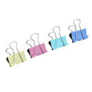 60pcs/set 15mm Colorful Stainless Steel Binder Clips Paper Clip Stationery