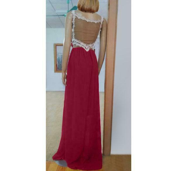 Sexy Women Off Shoulder Strapless Evening Party Cocktail Gown Maxi Dress L