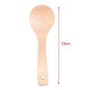 Household Kitchen Wood Round Head Rice Scoop Soup Ladle Spoon 7.5" Long J9A9