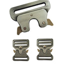 Black Quick Side Release Metal Strap Buckle for Bags Luggage Webbing