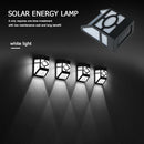 Retro Solar LED Wall Light Outdoor Waterproof Yard Fence Lamp (White Light) A