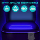 4Pcs LED Toilet Bowl Night Light Motion Sensor 8 Colors Bathroom Potty Seat Lamp