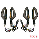 4X Motorcycle 18 LED Turn Signal Indicator Blinker + Blue DRL + Red Bra GNW