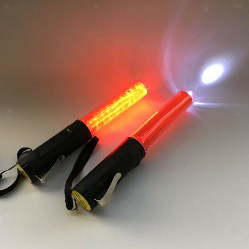 10" Signal Traffic Light Wand Baton LED Flashlight Beacon Fluorescent Lamp