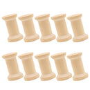 10 Pieces/Set Wooden Spools Unfinished for Craft Projects Natural Color