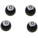 4 x Universal Car Truck Bike "Pool 8 Ball" Tire air Valve Stem Caps Wheel R