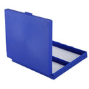 Royal Blue Plastic Rectangle Hold 100 Microslide Slide Microscope Box Y5K7
