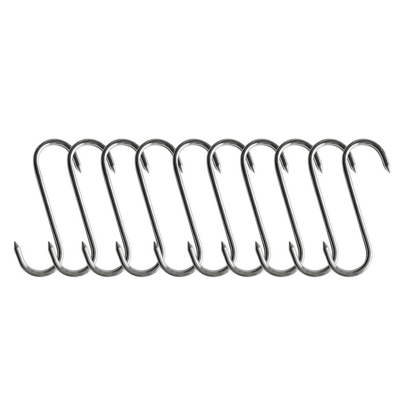 10 Pack of Stainless Steel Meat Hook / Utensil Pan Hanger Sausage Hanging