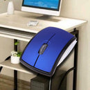 2.4GHz Foldable Arc Wireless Optical Mouse Mice + USB Receiver blue A