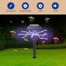 2 LED Garden Lawn Solar Mosquito Killer Purple Light Insect Pest Bug Zapper Lamp
