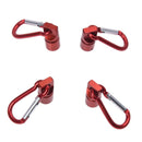 4 Red Aluminum Dog Cat Pet Safety Flashing Flash LED Light Collar Tag Water