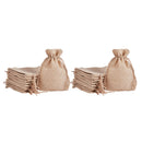 20Pcs Small Burlap Jute Hessian Wedding Favor Gift Candy Bags Drawstring Pouches