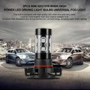 2x 6000K 5202 H16 Super White 50W High Power LED Fog Light Driving Bulbs DRL