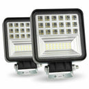 Led Pods, 2Pcs 4 Inch Spot Flood Combo Diffused Square Led Work Lights Off