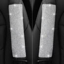 Bling Rhinestone Auto Seat Belt Covers Safety Belt Shoulder Cushion Pads