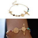 Women Elastic Tiger Eye Matte Black Natural Stone Agate Bracelet Bangle