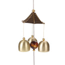Peacock Carillon Outdoor Living Wind Chimes Garden Tubes Copper 6 Bells