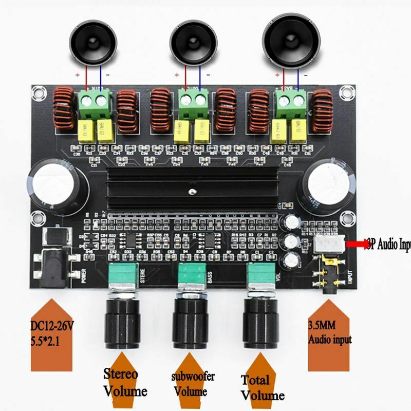 TPA3116 80WX2+100W 2.1 Channel digital Power Amplifier Board Bass Subwoofer Y6G4