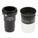 Universal 1.25 inch Telescope Barlow Lens 5X with 8mm Plossl  Eyepiece Set Short