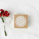 Wooden Stamp Rubber Seal Square Handwriting DIY Craft Flower Lace