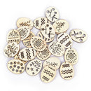 50PCS Natural Wooden Cute Easter Egg Spacers Handmake Show Party Crafting Dec BX